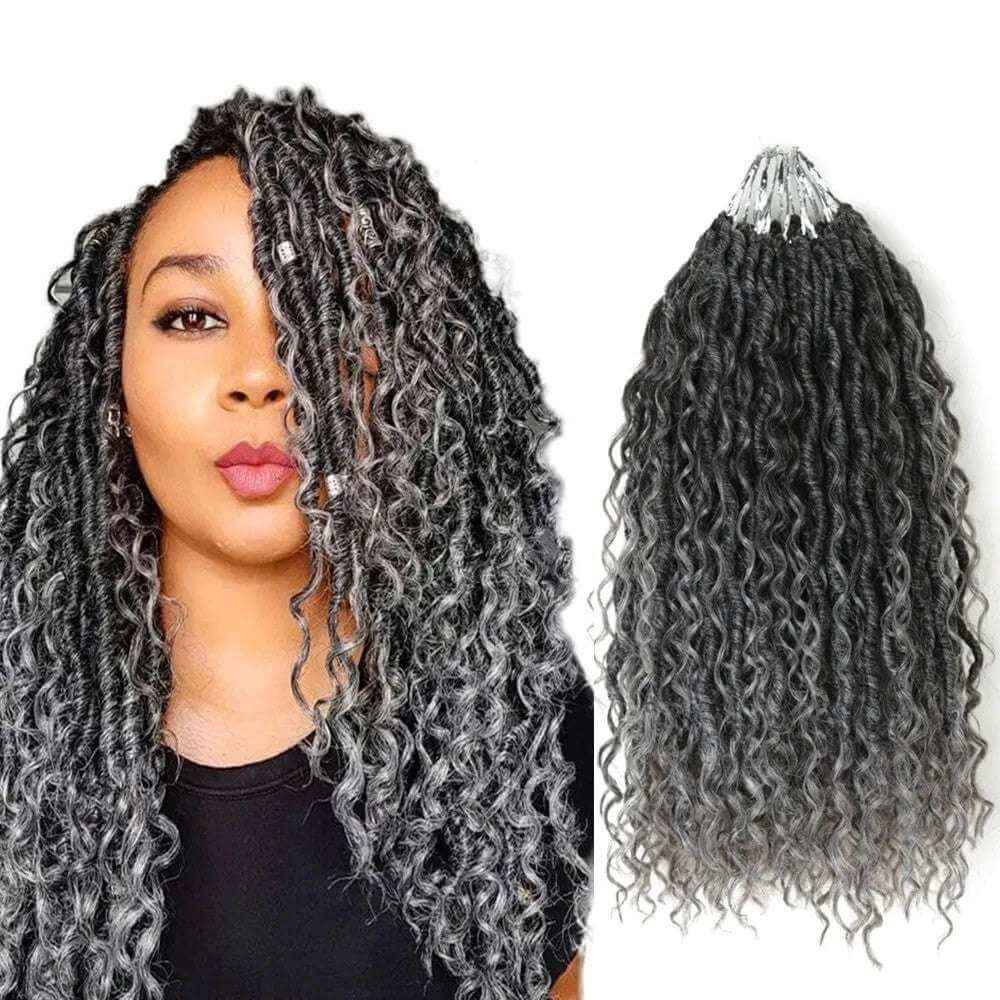 14 inch River Locs Crochet Curly Faux Locs Synthetic Braiding Hair Extensions - 75g