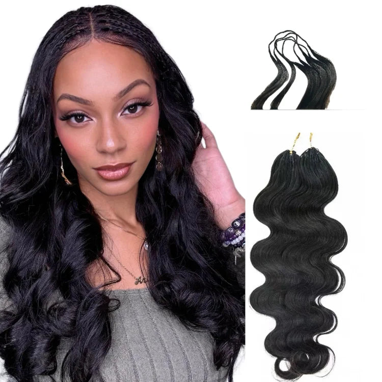 100% Human Hair Feathered Crochet Boho Hair Extension