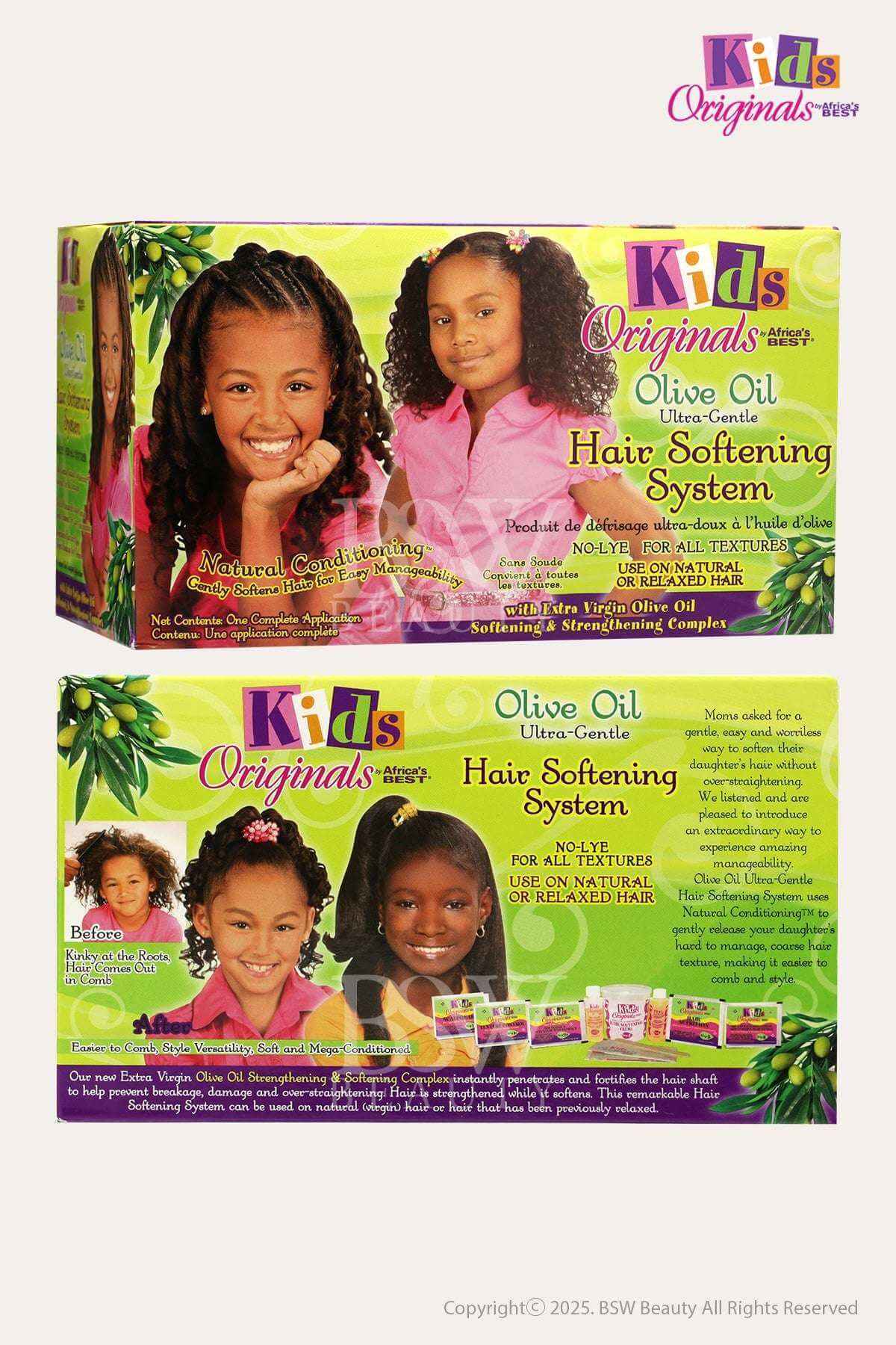 AFRICA'S BEST Kids Originals Olive Oil Hair Softening Kit