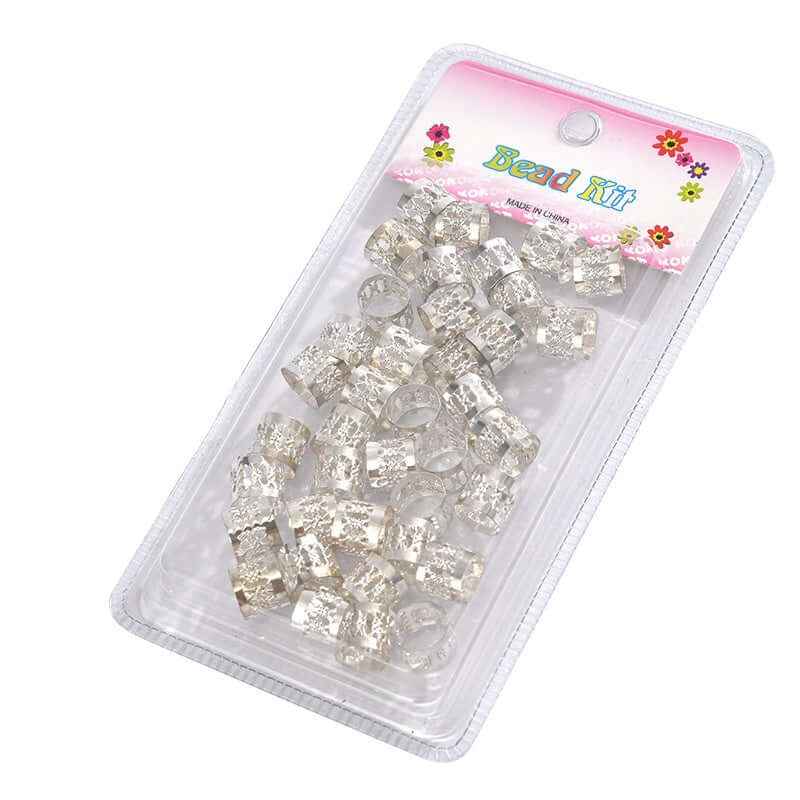 40 Pcs Dreadlocks DIY Hair Accessories For Decoration Ring Cuffs Clips