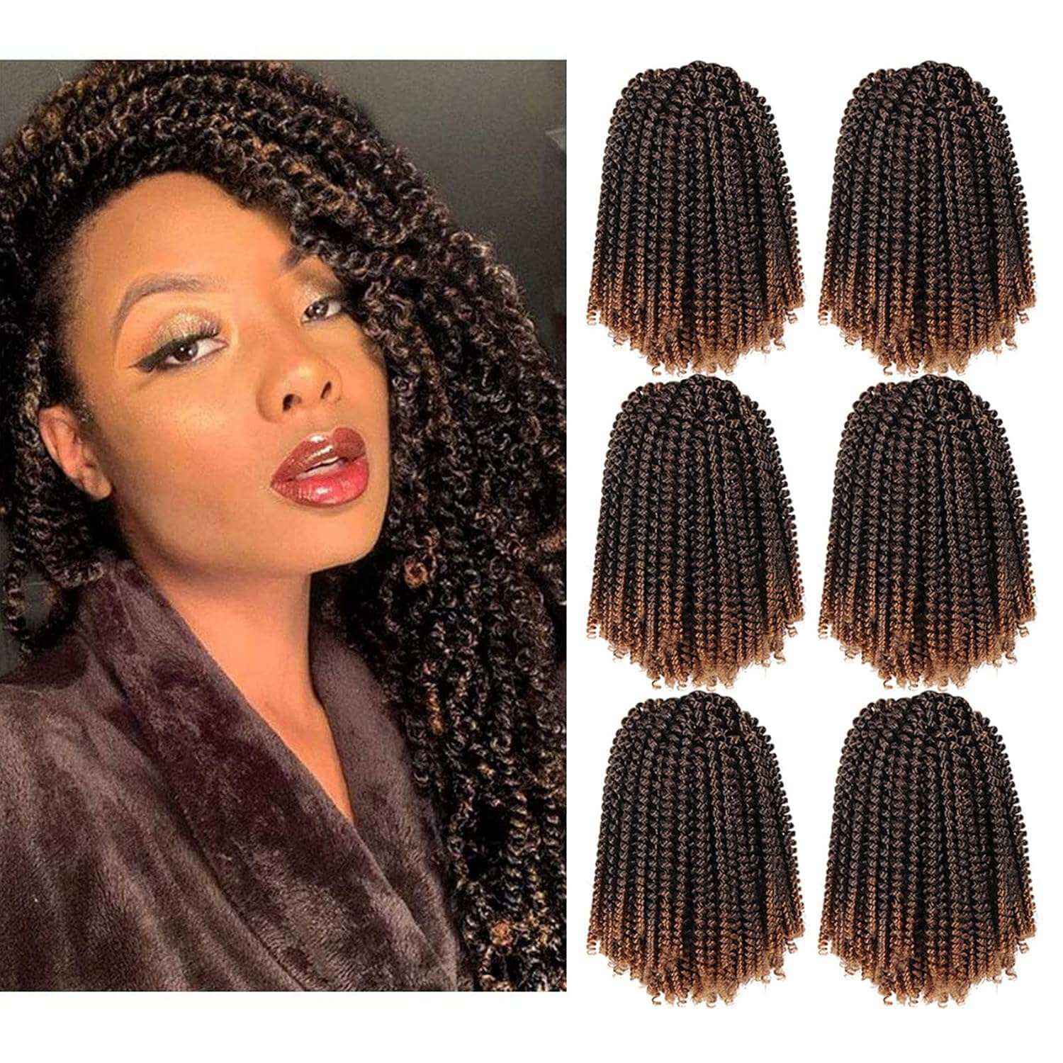 10" Afro EZ Twist springy Hair Extensions - 130g