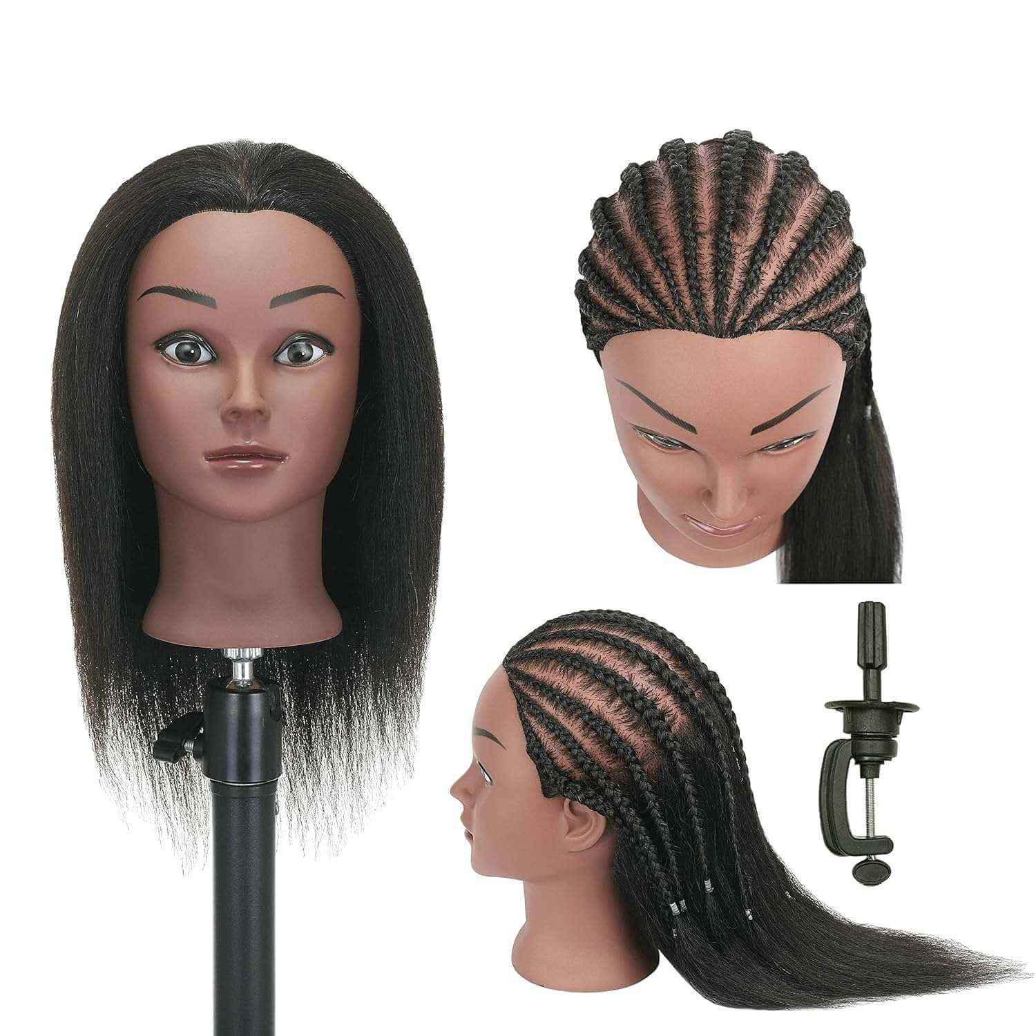 Afro Mannequin Head Practice Training Head for braiding practice