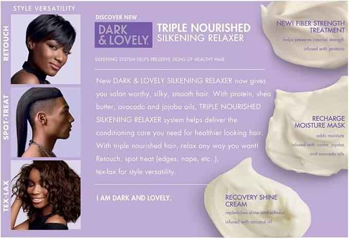 DARK AND LOVELY Triple Nourished Silkening Relaxer Kit