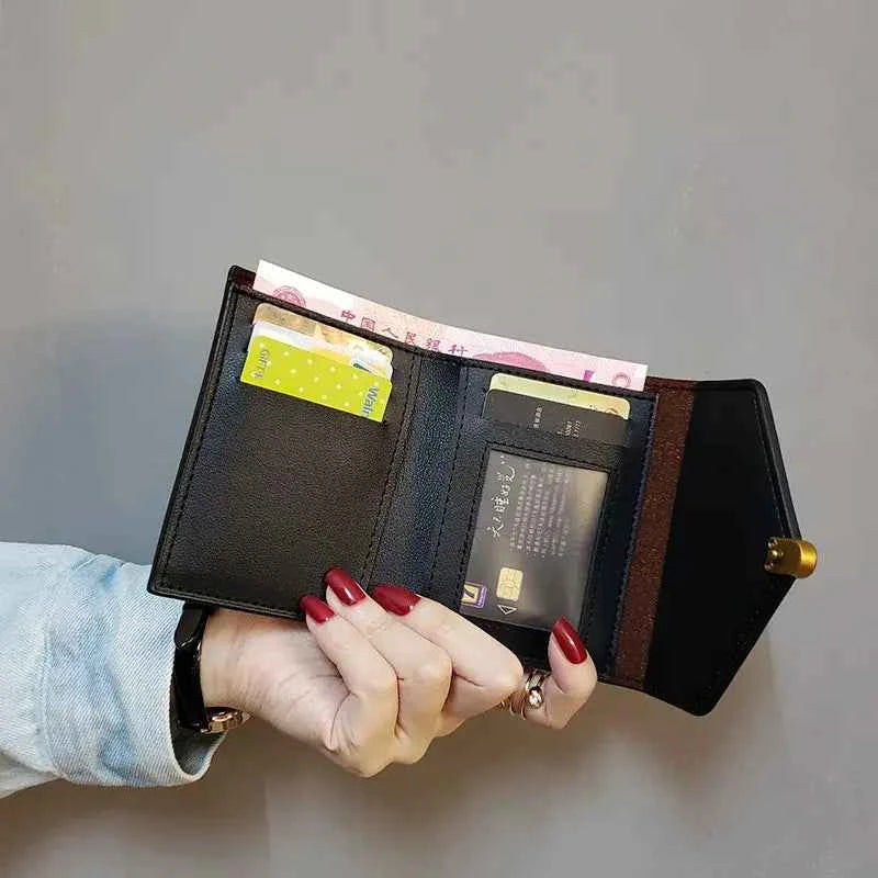 Quality Small PU Leather Credit Card Holder Short Wallet for Women