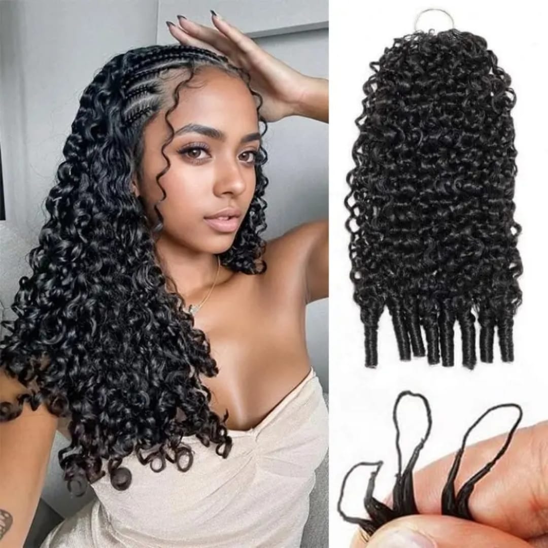 100% Human Hair Feathered Crochet Boho Hair Extension