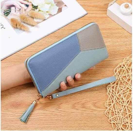 Women pink zipper wallet Purse and Card Holder