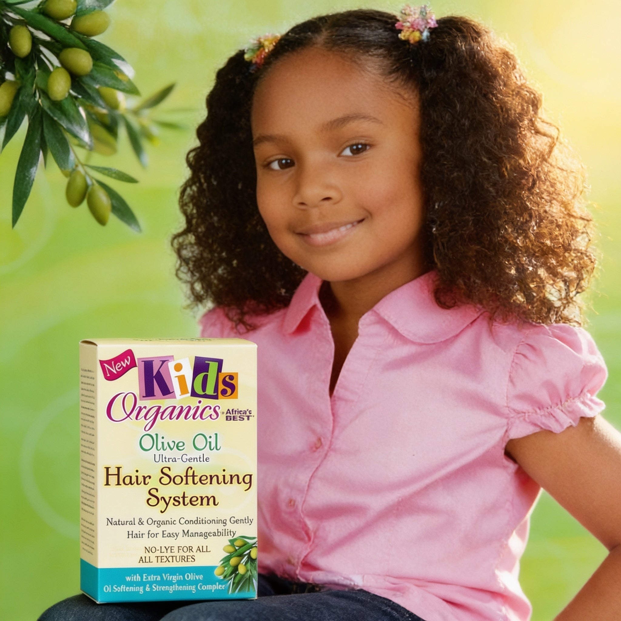 AFRICA'S BEST Kids Originals Olive Oil Hair Softening Kit - result