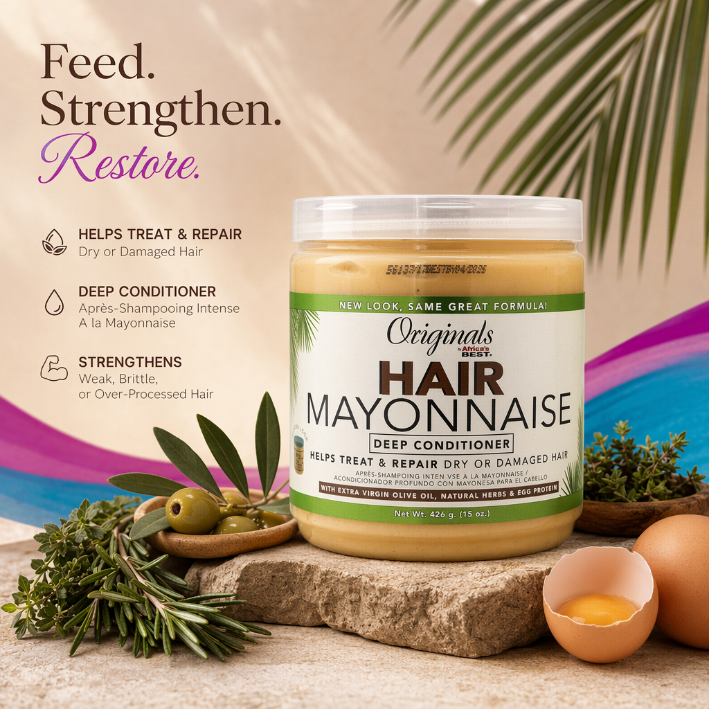 AFRICA'S BEST Originals Hair Mayonnaise Deep Conditioner (15oz) - benefit