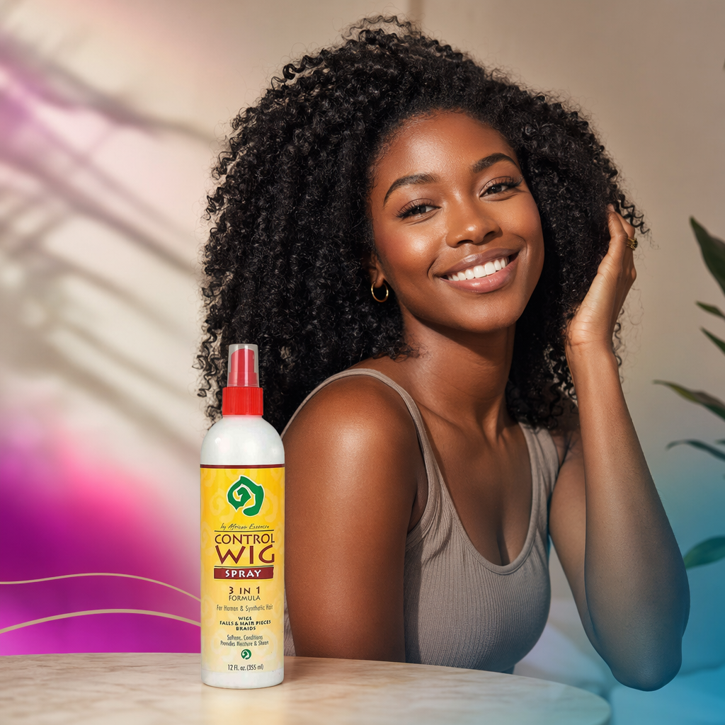 AFRICAN ESSENCE Control Wig Spray (12oz) - result