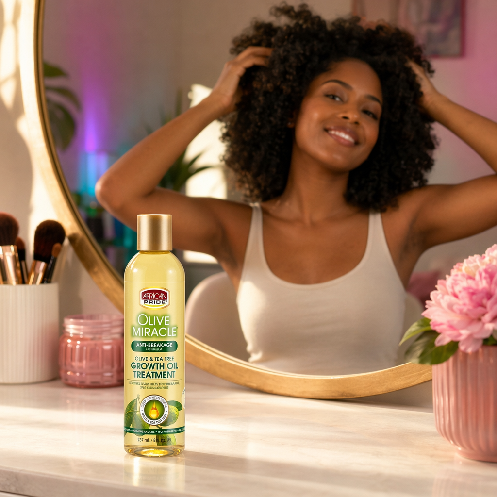 AFRICAN PRIDE Olive Miracle Growth Oil (8oz) - usage