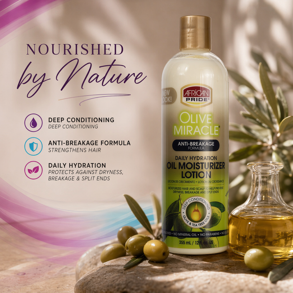 AFRICAN PRIDE Olive Miracle Oil Moisturizer Lotion (12oz) - benefit