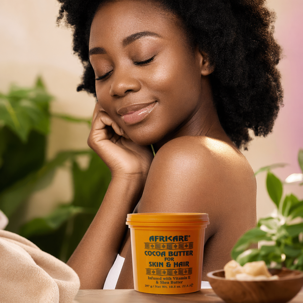 AFRICARE Cocoa Butter for Skin & Hair (10.5oz) - result
