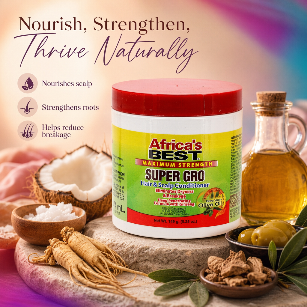AFRICA'S BEST Maximum Strength Super Gro Hair & Scalp Conditioner (5.25oz) - benefit