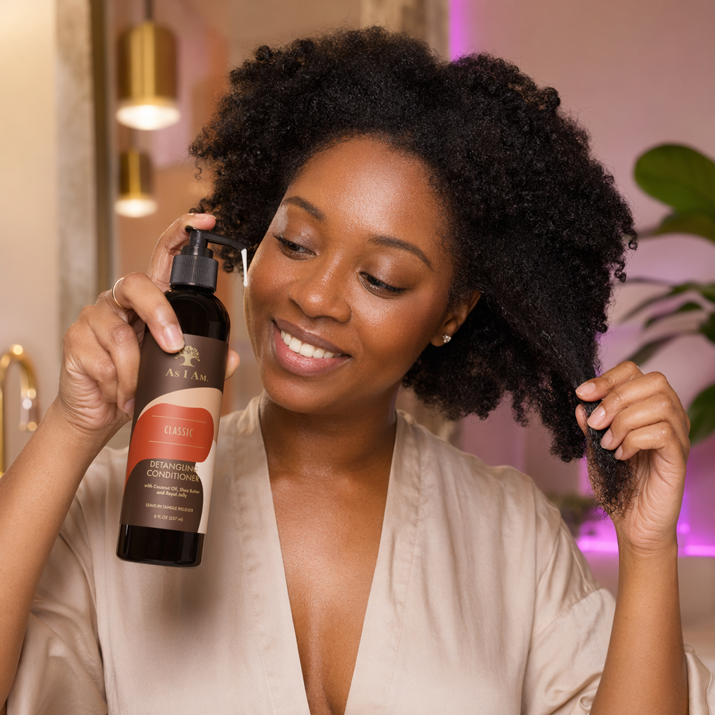 AS I AM Detangling Conditioner (8oz) - usage