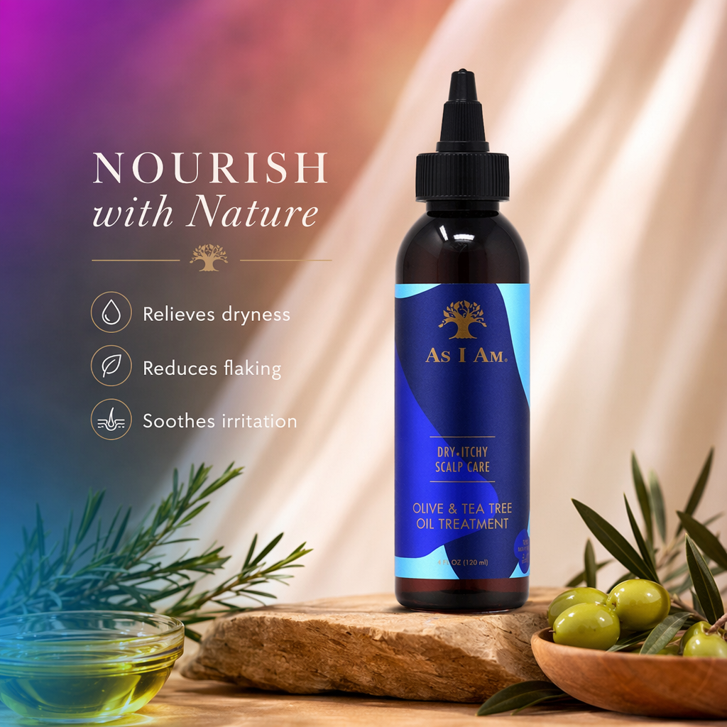 AS I AM Dry & Itchy Scalp Care Oil Treatment (4oz) - benefit