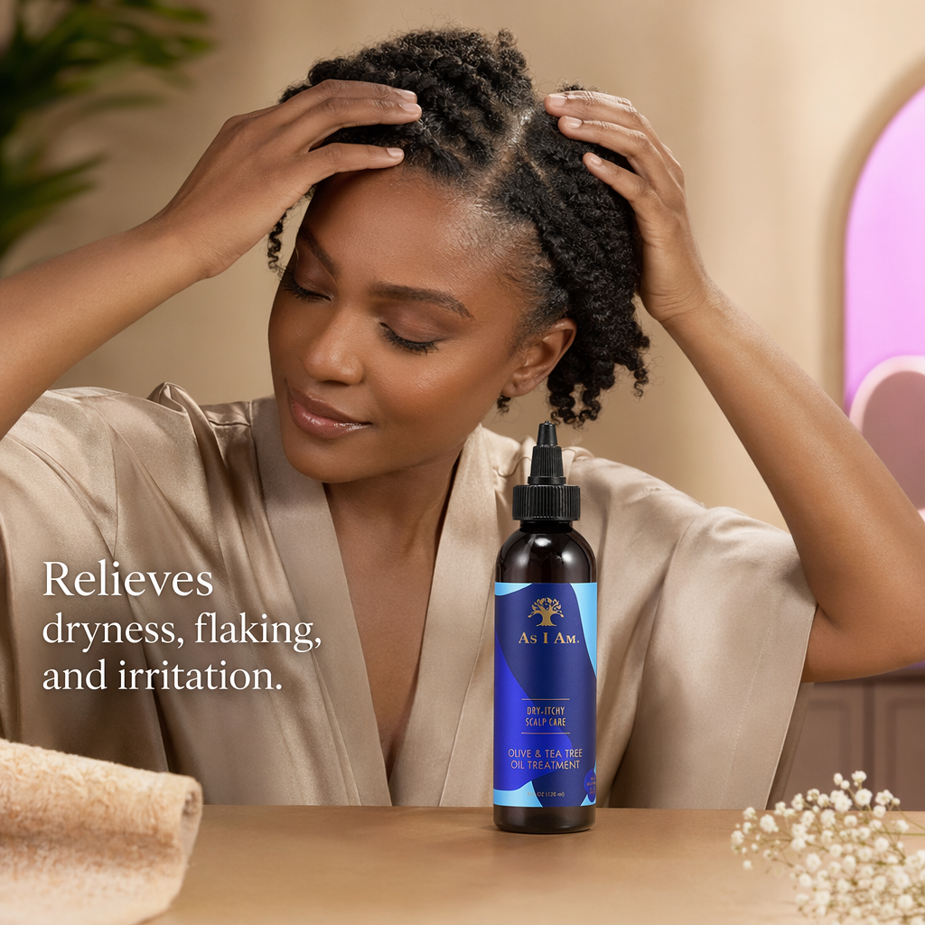 AS I AM Dry & Itchy Scalp Care Oil Treatment (4oz) - result