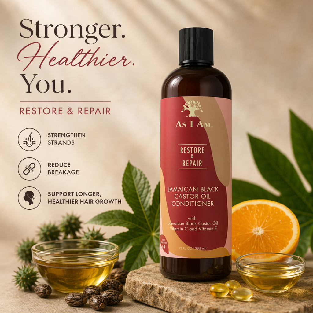 AS I AM Jamaican Black Castor Oil Conditioner (12oz) - benefit