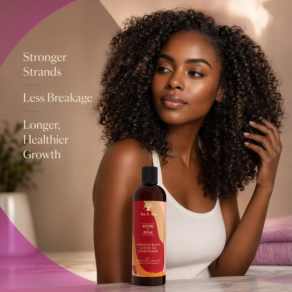 AS I AM Jamaican Black Castor Oil Conditioner (12oz) - result