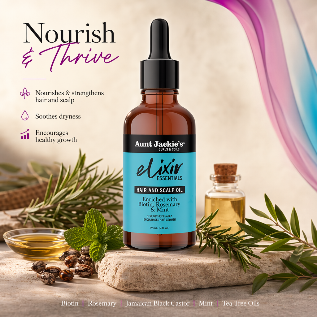 AUNT JACKIE'S Elixir Essential Hair & Scalp Oil (2oz) - benefit