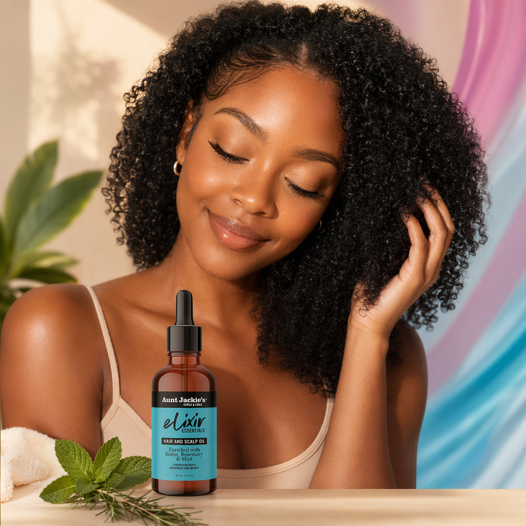 AUNT JACKIE'S Elixir Essential Hair & Scalp Oil (2oz) - result