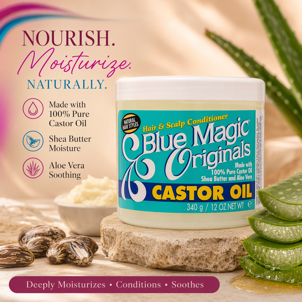 BLUE MAGIC Castor Oil Hair & Scalp Conditioner (12oz) - benefit
