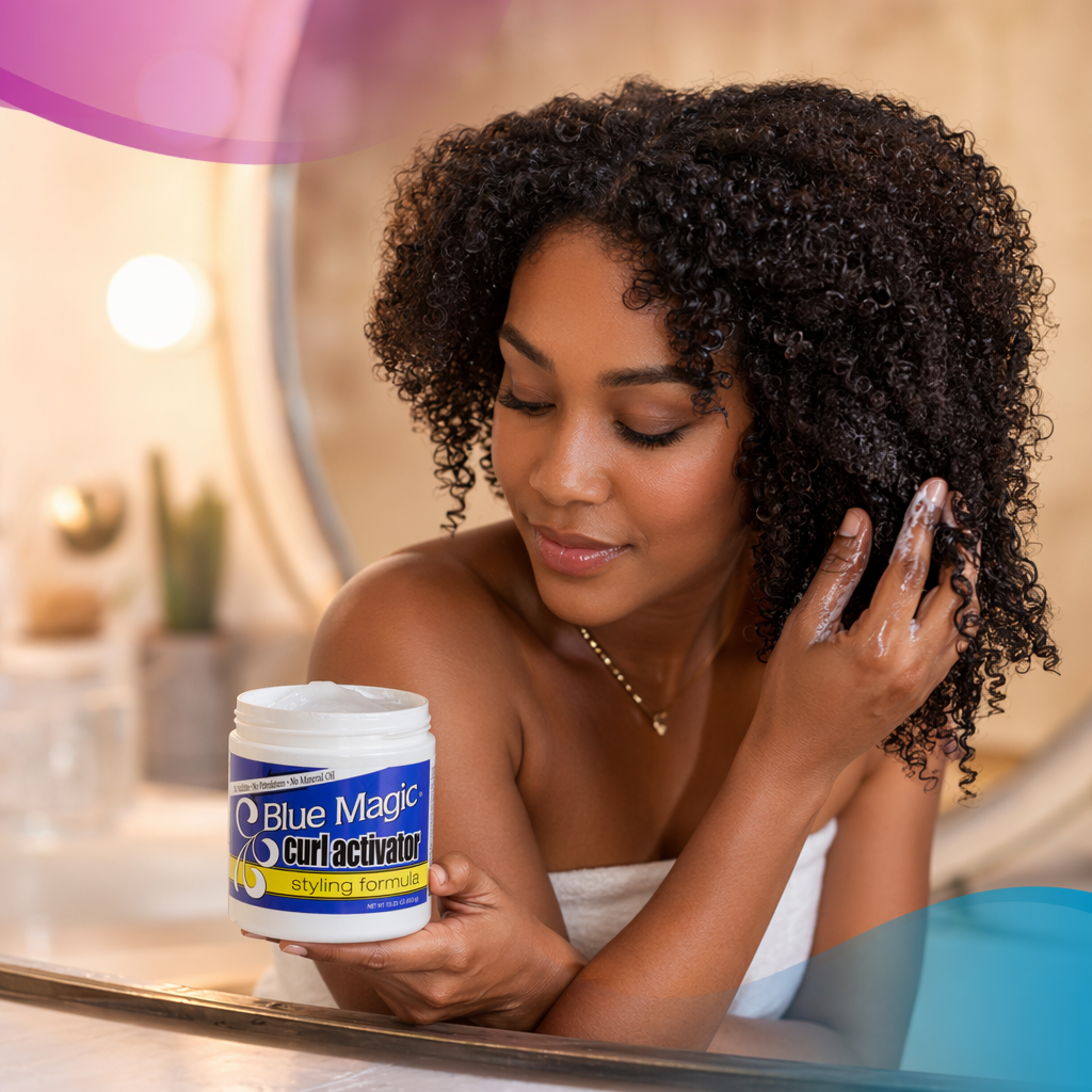 BLUE MAGIC Curl Activator Gel (15.25oz) - usage