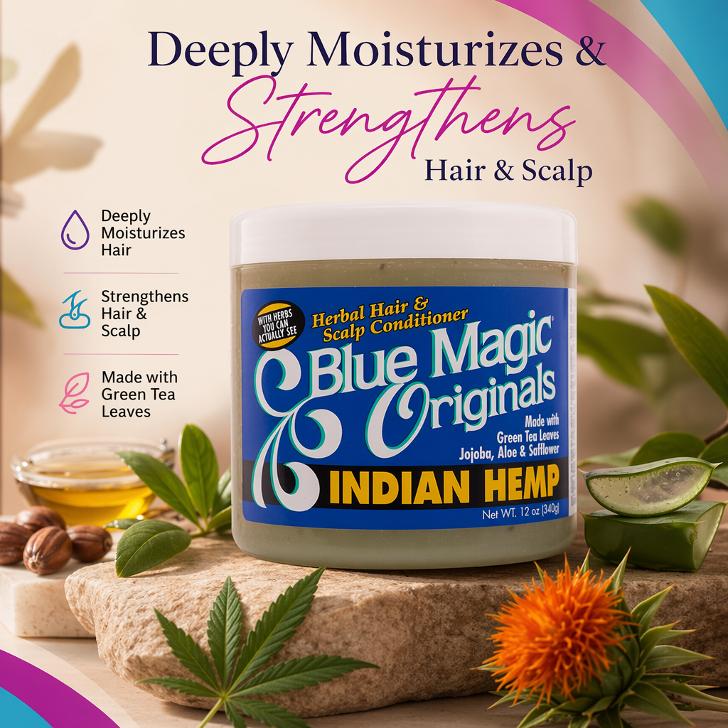 BLUE MAGIC Indian Hemp Hair & Scalp Conditioner (12oz) - benefit