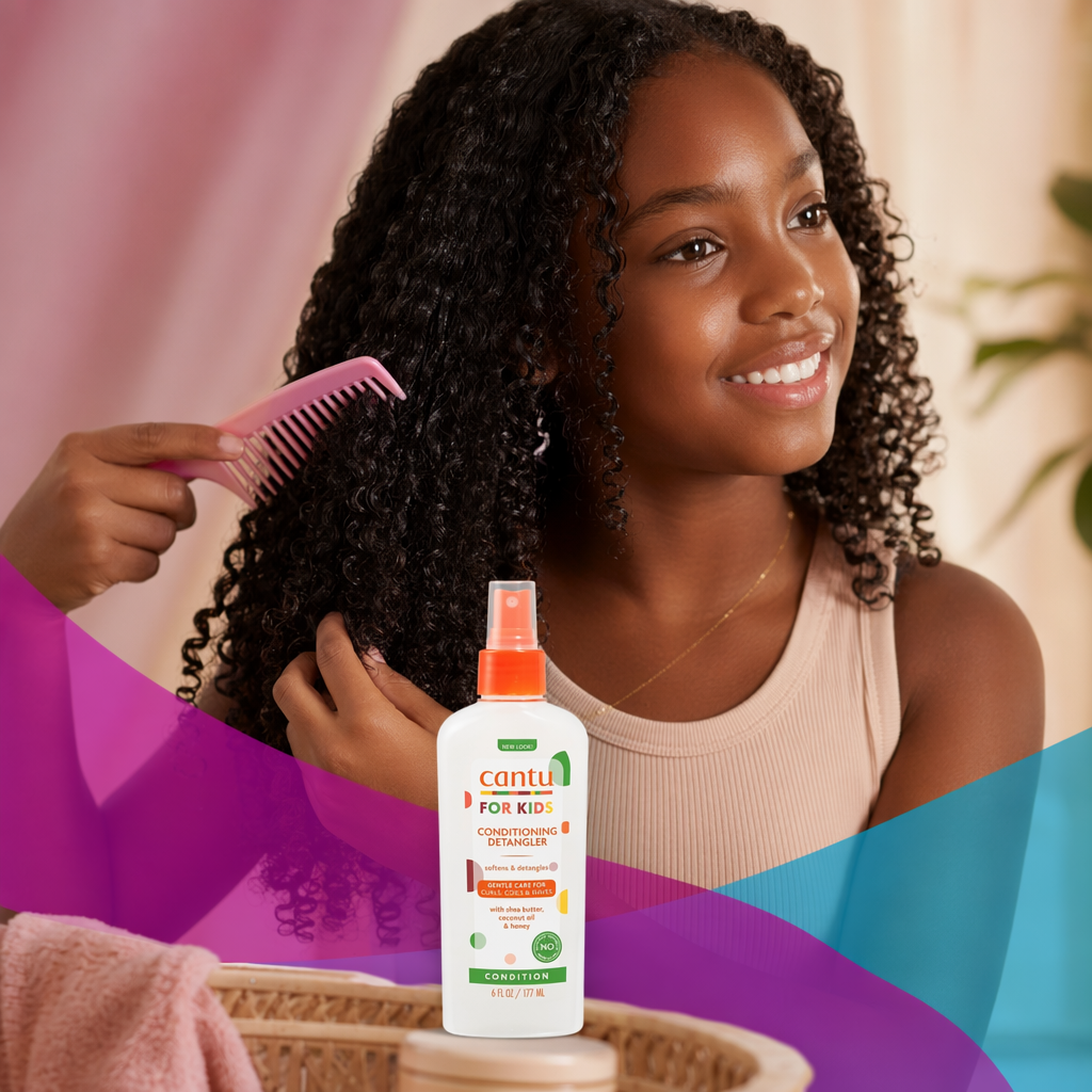 CANTU Kids Conditioning Detangler (6oz) - result