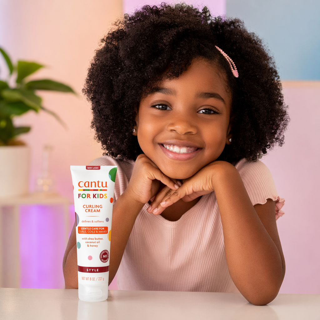 CANTU Kids Curling Cream Tube (8oz) - result