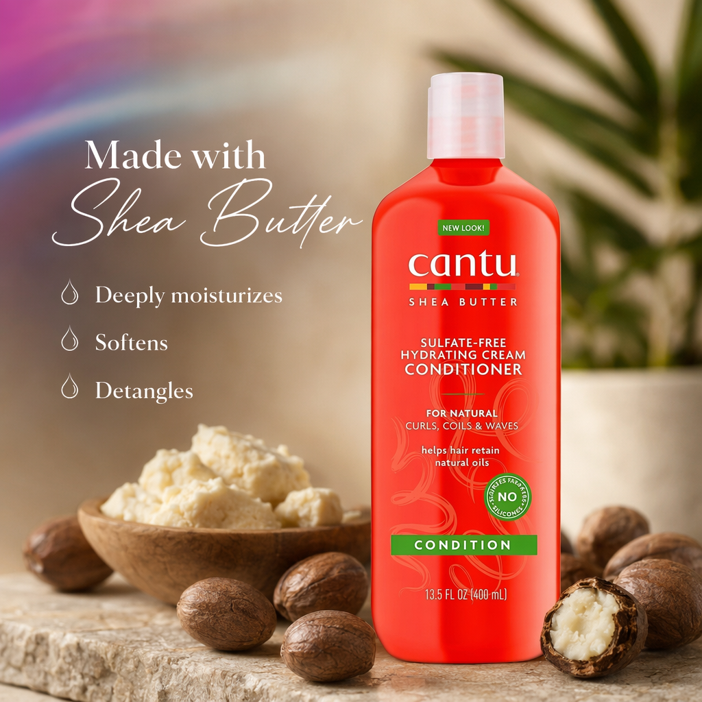 CANTU Shea Butter Sulfate Free Hydrating Cream Conditioner (13.5oz) - benefit