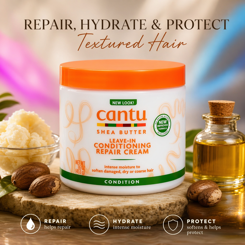 CANTU Shea Butter Leave In Conditioning Repair Cream (16oz) - benefit