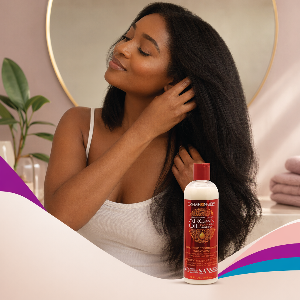 CREME OF NATURE Argan Oil Intensive Conditioning Treatment (12oz) - result