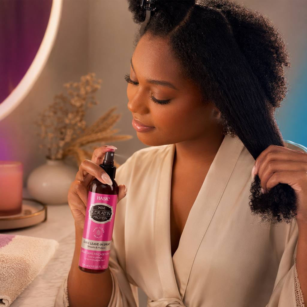 HASK Keratin Protein 5-In-1 Leave In Spray (6oz) - usage