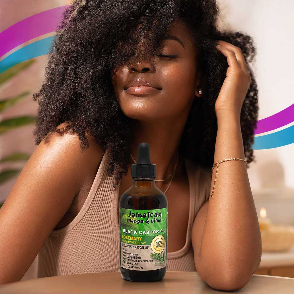 JAMAICAN MANGO & LIME Black Castor Oil [Rosemary] (4oz) - result