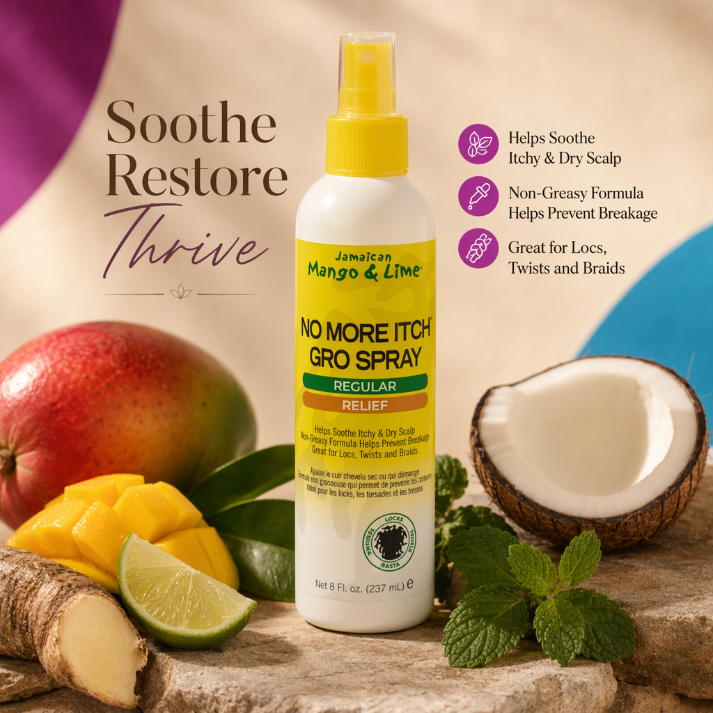 JAMAICAN MANGO & LIME No More Itch Gro Spray (8oz) - benefit