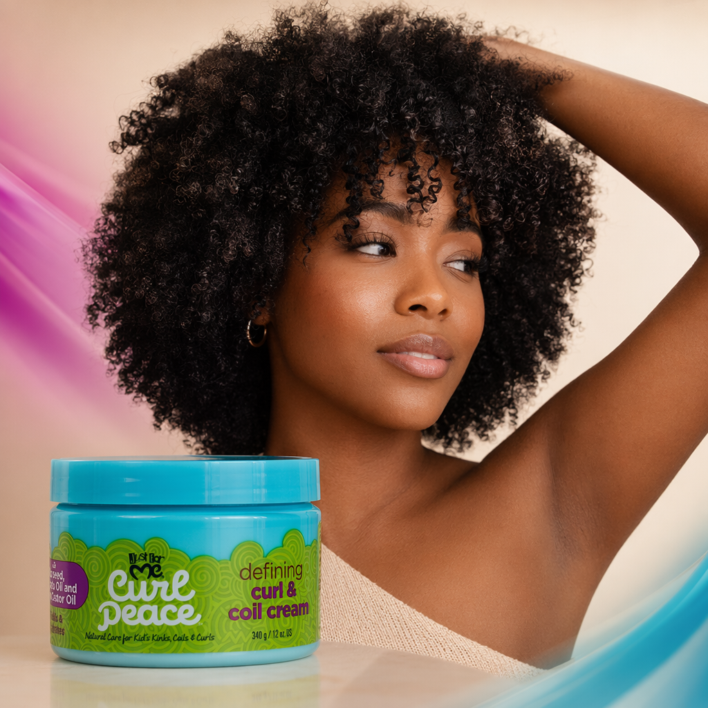 JUST FOR ME Curl Peace Defining Curl & Coil Cream (12oz) - result