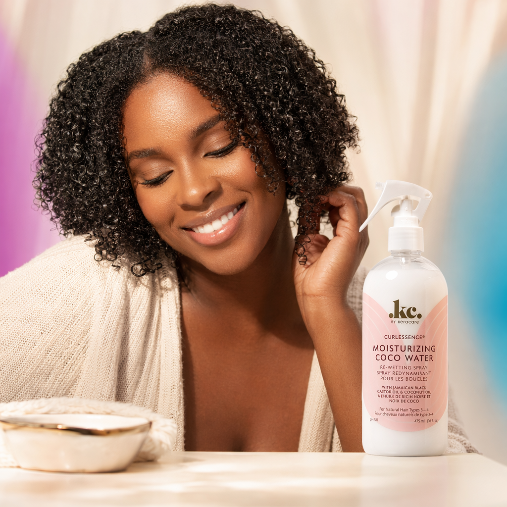 KC BY KERACARE CURLESSENCE Moisturizing COCO Water (16oz) - result