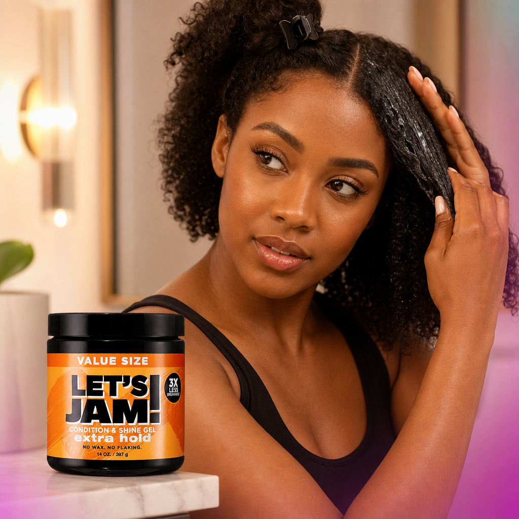 LET'S JAM Shining Gel Extra Hold (14oz) - usage