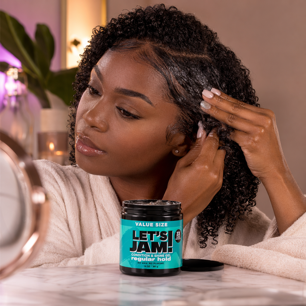 LET'S JAM Shining Gel Regular Hold (14oz) - usage