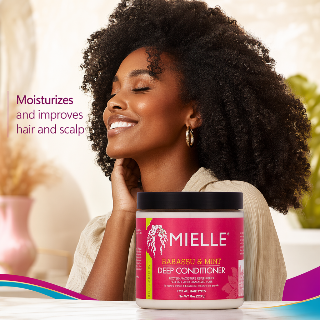 MIELLE Babassu & Mint Deep Conditioner (8oz) - result