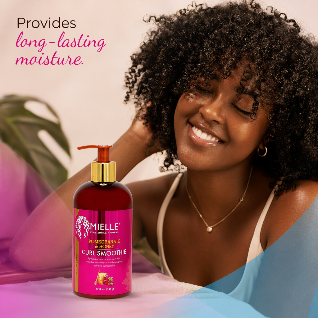 MIELLE Pomegranate & Honey Curl Smoothie (12oz) - result