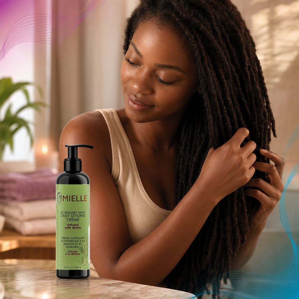 MIELLE Rosemary Mint Multivitamin Daily Styling Creme (8oz) - result