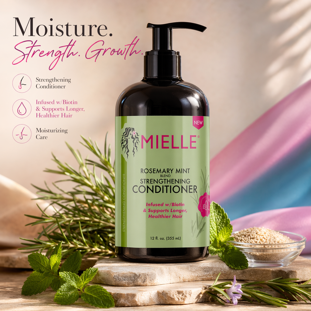 MIELLE Rosemary Mint Strengthening Conditioner (12oz) - benefit