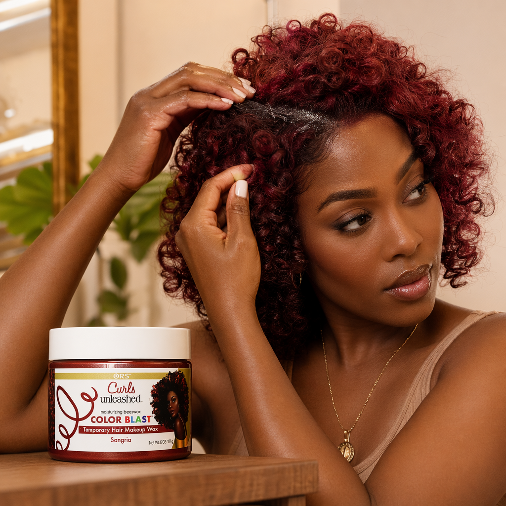ORS Curls Unleashed Color Blast Temporary Hair Makeup Wax (6oz) - usage
