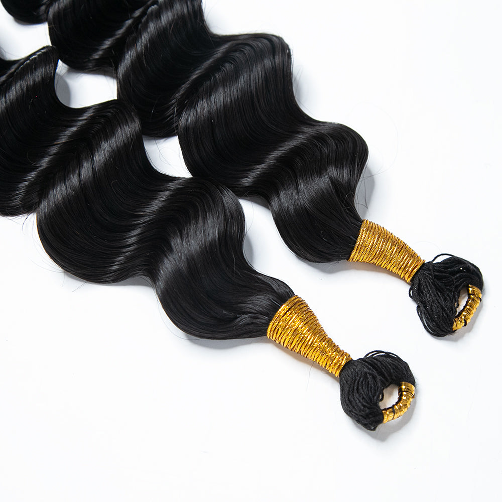 100% Human Hair Feathered Crochet Boho Hair Extension