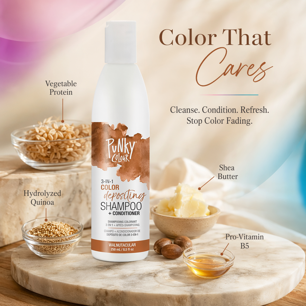 PUNKY COLOUR 3-in-1 Color Depositing Shampoo + Conditioner (8.5oz/250ml) - benefit
