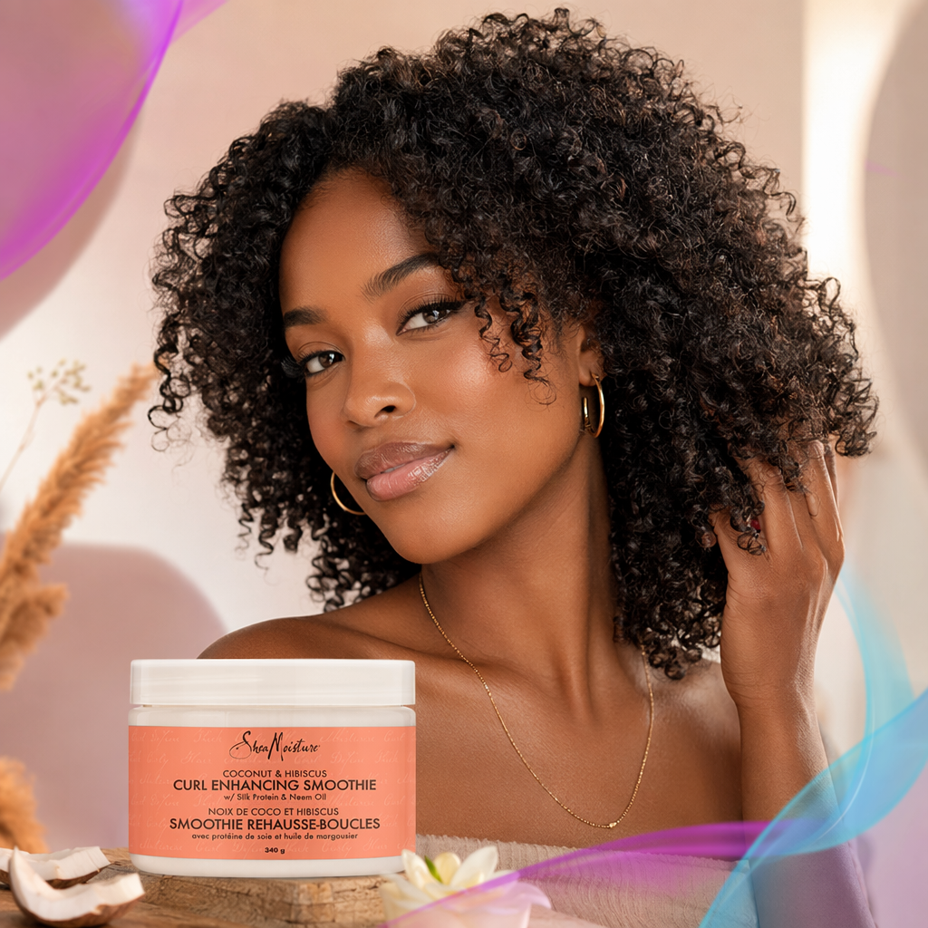 SHEA MOISTURE Coconut & Hibiscus Curl Enhancing Smoothie (12oz) - result