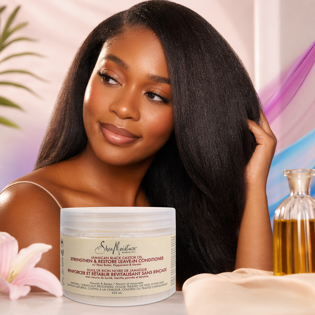 SheaMoisture, Jamaican Black Castor Oil, Strengthen & Restore Leave-In Conditioner, 11.5 fl oz - result