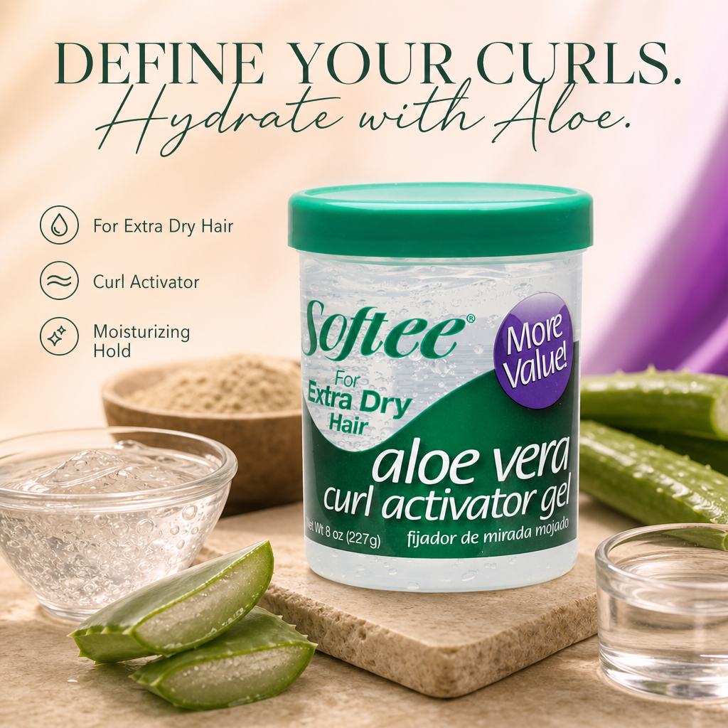 SOFTEE Aloe Vera Curl Activator Gel [Extra Dry] - benefit