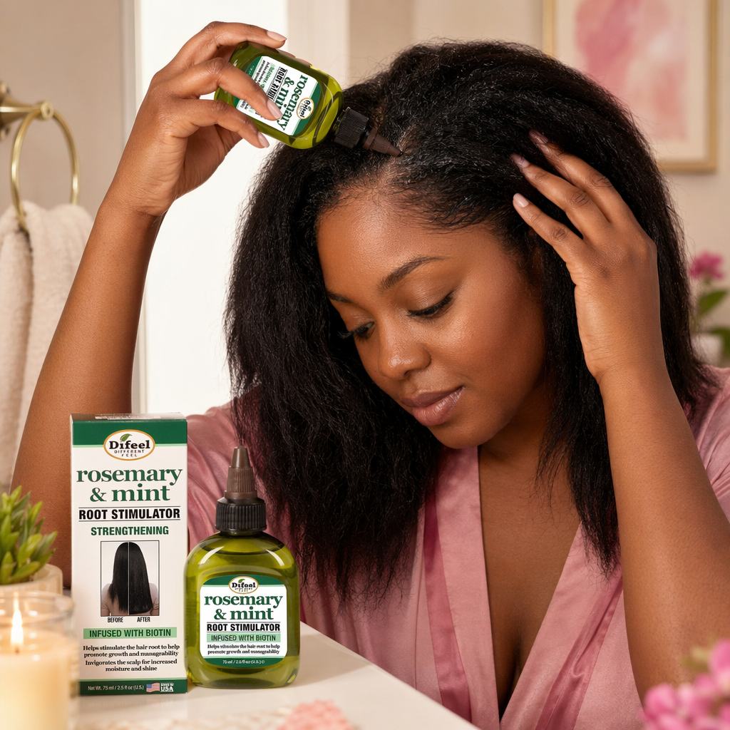 SUNFLOWER Difeel Rosemary Mint Leave In Root Stimulator - usage